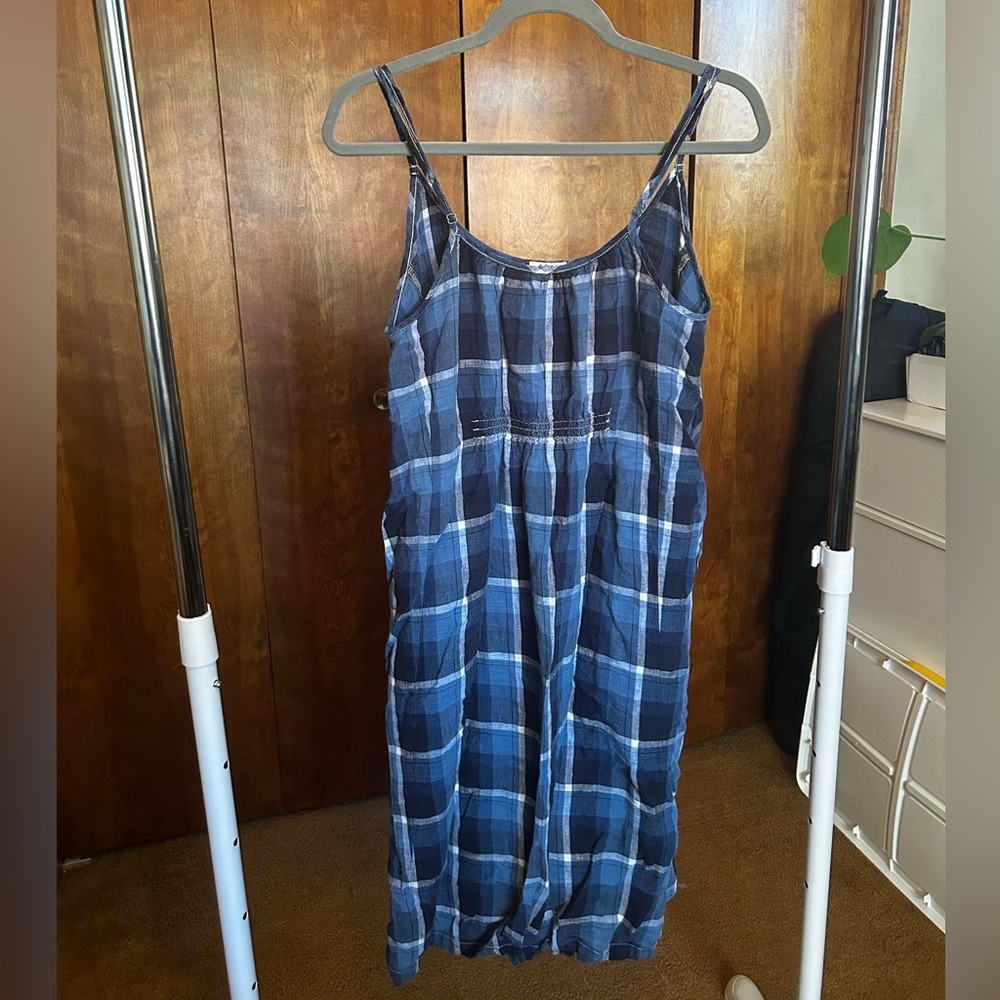 Dylan Navy Checkered Dress